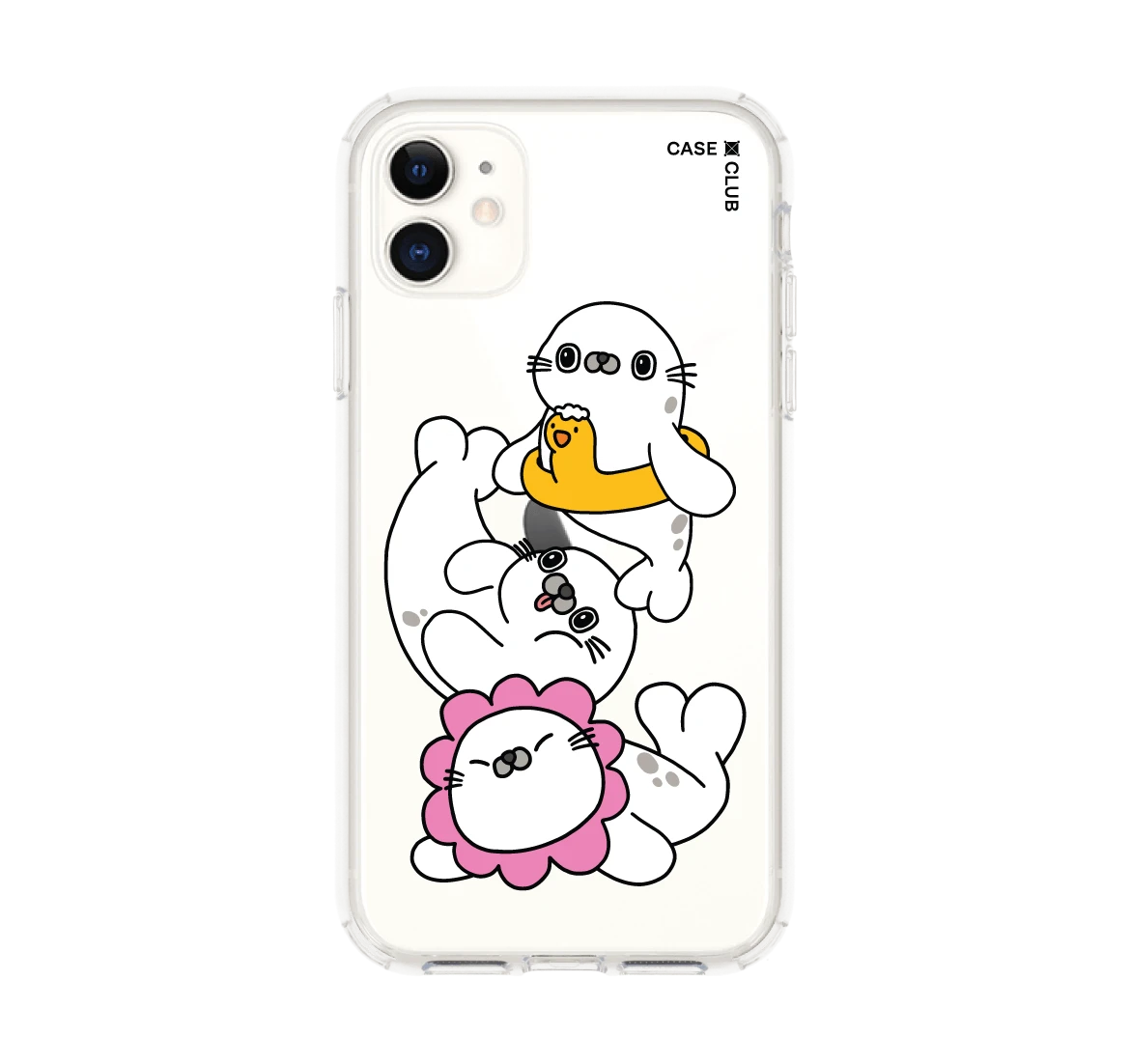 เคสใส iphone 11 แมวน้ำจอมซนเล่นห่วงยาง